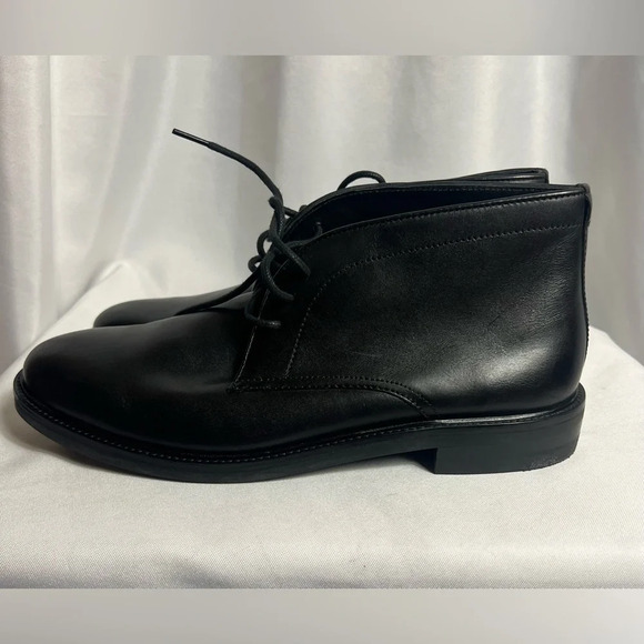 TED BAKER LONDON Andreew Black Leather Chukka Boot Men's Size US 12 - Picture 2 of 5